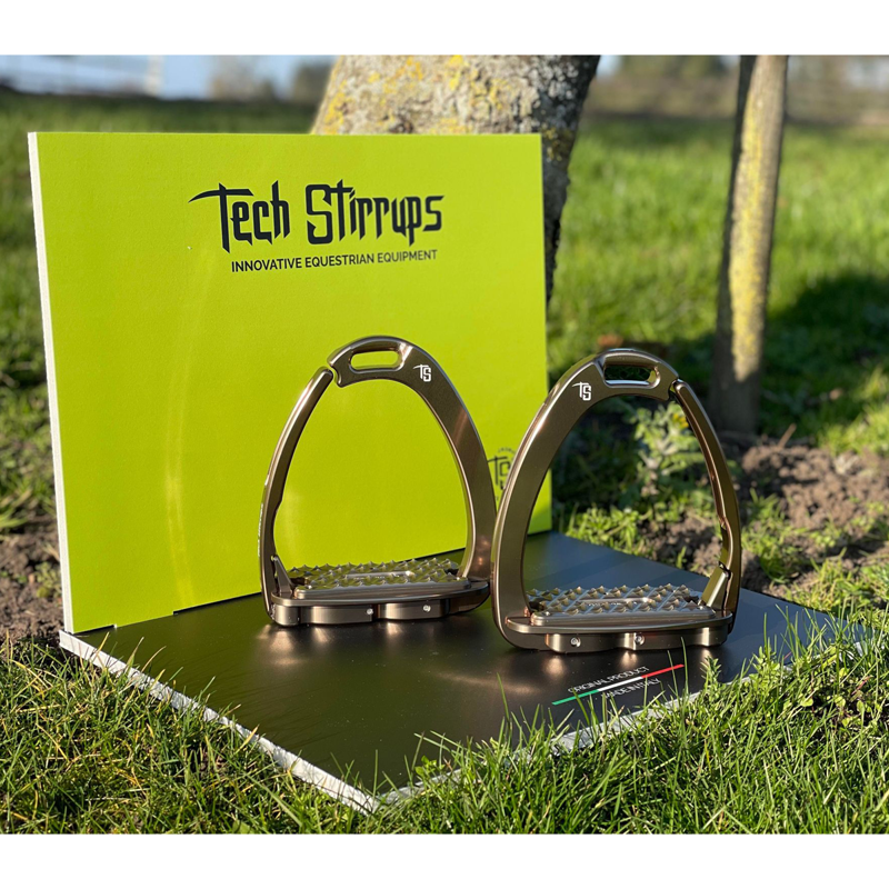 Tech Stirrups Venice Sloped Evo - Brown/Brown-1